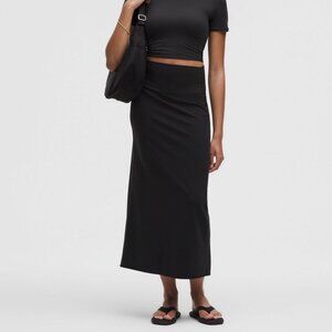 Lululemon Nulu Slim-Fit HR Maxi Skirt Black Size XL